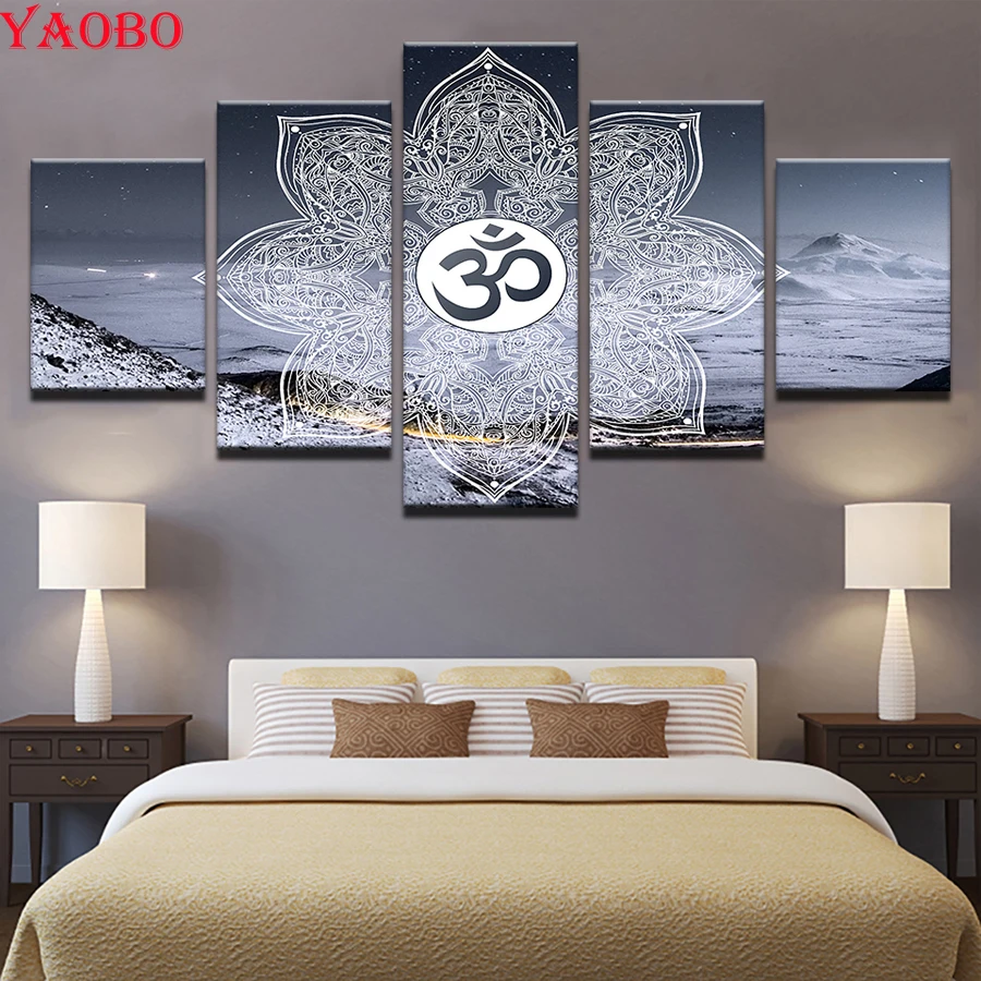 

3d Diamond Embroidery Religion,5 piece Sacred Symbol,full square/round drill,mosaic,diy 5d diamond painting cross stitch kits