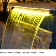 12 В AC 900 мм длина ABS 9 Вт RGB светодиодный водопады лампа/губа 150 мм уличный Фонтан СВЕТОДИОДНЫЙ свет с 1 Пульт ДУ для ПК и адаптера