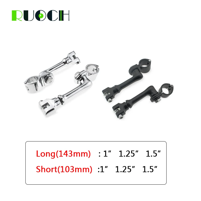 

1" 1.25" 1.5" Motorcycle Footpegs Male Mount kit for Harley Davidson Sportster Honda Kawasaki