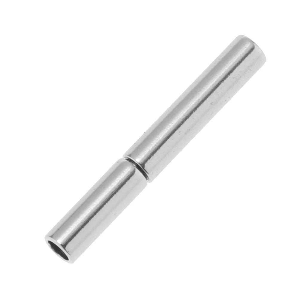 Stainless Steel Bayonet Bracelet End Push Clasps Cord Ends for Leather Cord Buckle DIY Jewelry Craft Connectors