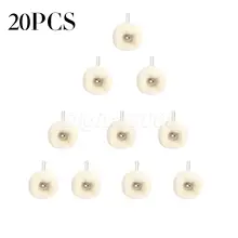 Têtes de polissage en laine Fine 1 ", 20 pièces, feutre, convient aux accessoires d'outils rotatifs Dremel, polissage, meulage de bijoux, roues en métaux précieux