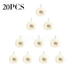 Têtes de polissage en laine Fine 1 ", 20 pièces, feutre, convient aux accessoires d'outils rotatifs Dremel, polissage, meulage de bijoux, roues en métaux précieux 