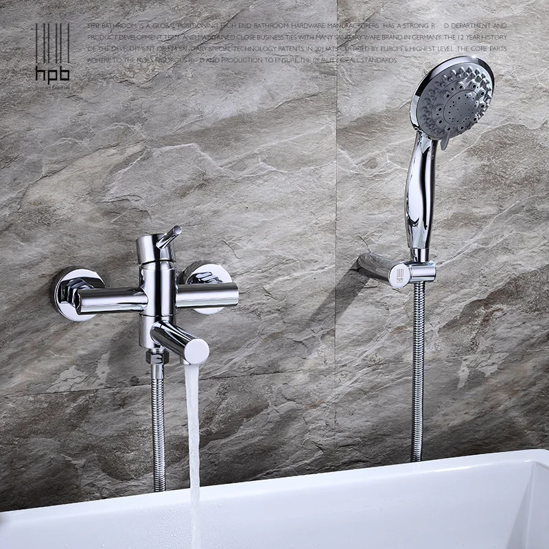 

all copper cold hot tub faucet with the mix water valve shower faucet shower set Can rotate