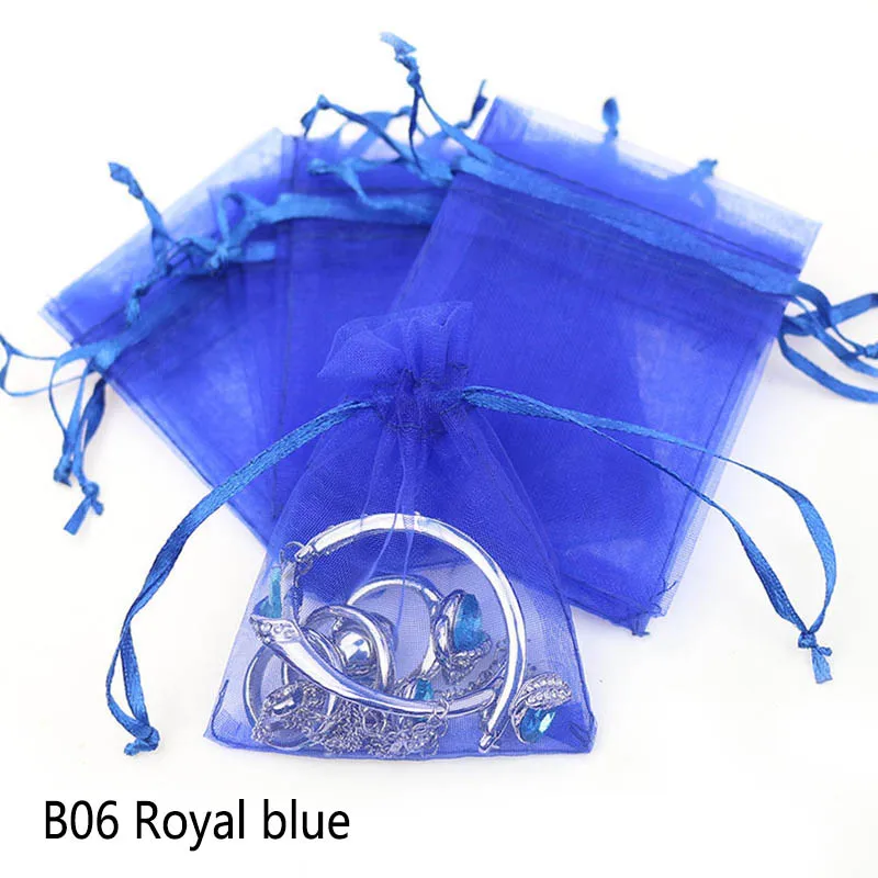 20 шт./лот 4 размера сумки из органзы Свадебные мешки Ювелирные изделия конфеты печенья упаковка сумки милый Подарочный пакет события вечерние упаковочные материалы - Цвет: royal blue