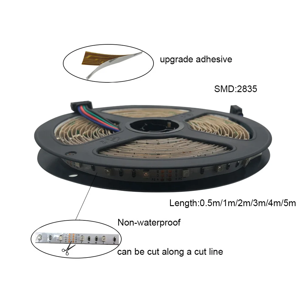 USB Светодиодная лента 2835 SMD DC 5 в 60 светодиодный s гибкий светодиодный светильник лента 2 м 3 м 4 м 5 м ТВ Настольный экран фоновый Смещенный светильник ing