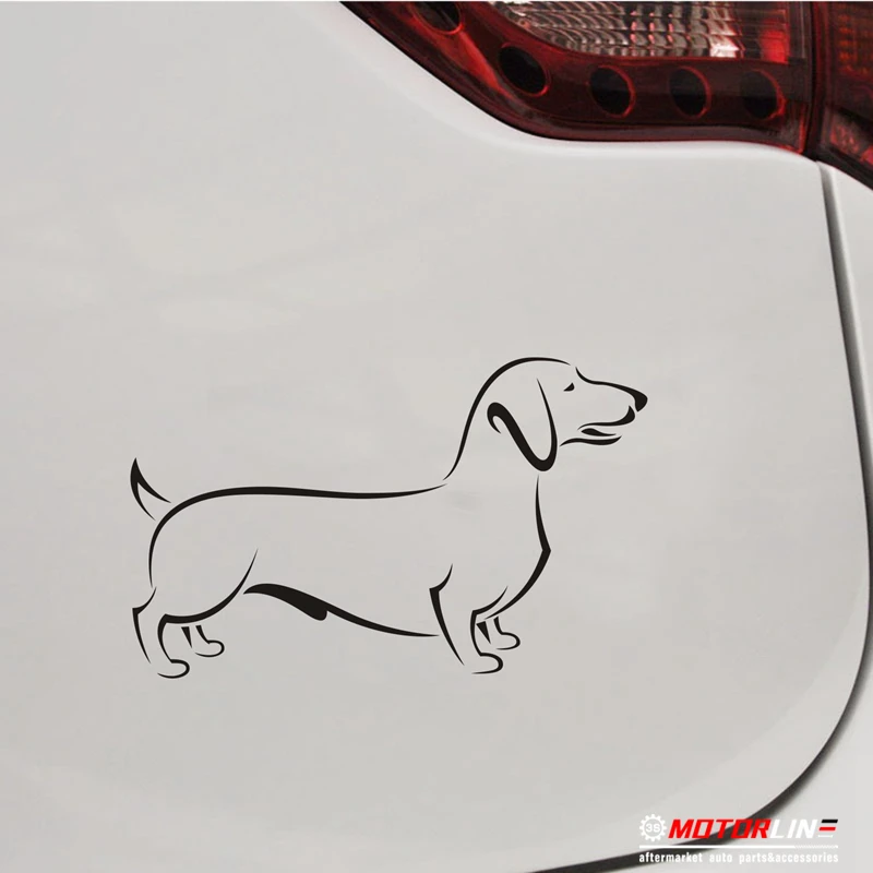

Dachshund Cut Dog Puppy Funny Vinyl Car Decal Sticker pick size color die cut no background
