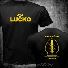 ATJ LUCKO, хорватская полиция, специальный отряд, сила, Crocop, футболка, мужские хлопковые топы с коротким рукавом, футболки