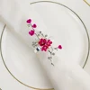 10pcs Wedding silver color painted plum napkin button napkin ring paper towel ring home accessories set ► Photo 2/6