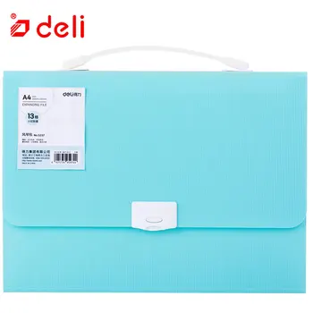 

Deli A4 Paper File Document Bag Students Stationery Expanding Wallet Filing Folder Storage Organizers School & Office Supplies