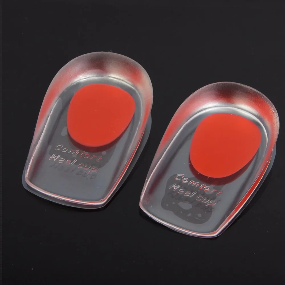 Gel Shoes Pads Cushion Heel Cup Insoles Massager Inserts Heel Spur Pain