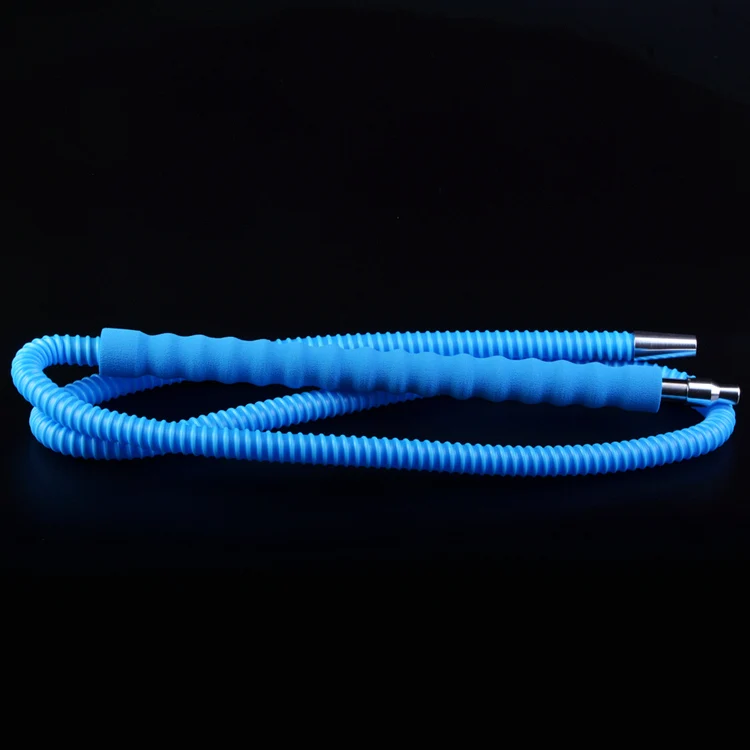 1,7 м 6 цветов пластиковый шланг для кальяна с алюминиевым стержнем EVA ручка трубка для кальяна водопровод Narguile аксессуары - Цвет: Blue
