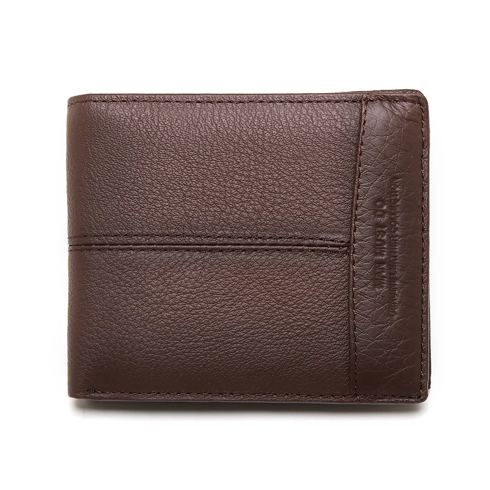 

Genuine Leather Men Wallet Solid Vintage Business Wallet Male Small Purse Brand Designer Leather Men Wallets Short Coin Purse
