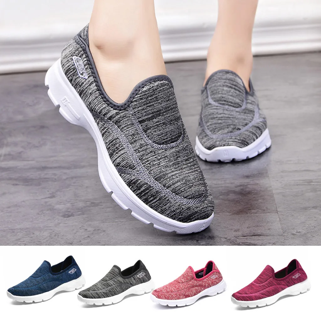 

2018 Women Sneaker Shoes Non-slip Casual Elastic Outdoor Sneaker size 36-40 Tenis Feminino Zapatos De Mujer