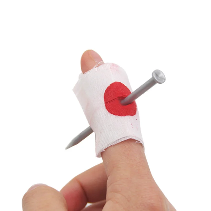 

Fun Novelty Prank Maker Trick Funny Joke Toy Fake Nail Through Finger Trick Halloween Kids Children Gags Practical Jokes