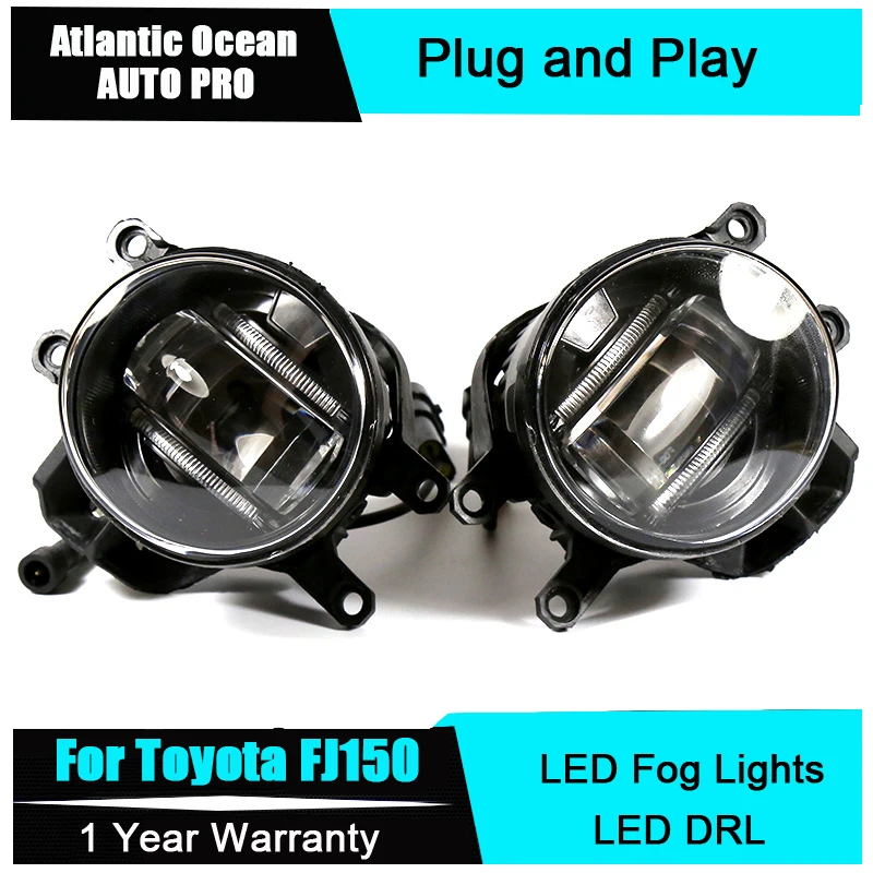 

Auto Pro Car Styling LED fog lamps For FJ150 led DRL with lens 2009-2015 For FC150 LED fog lights+led DRL parking