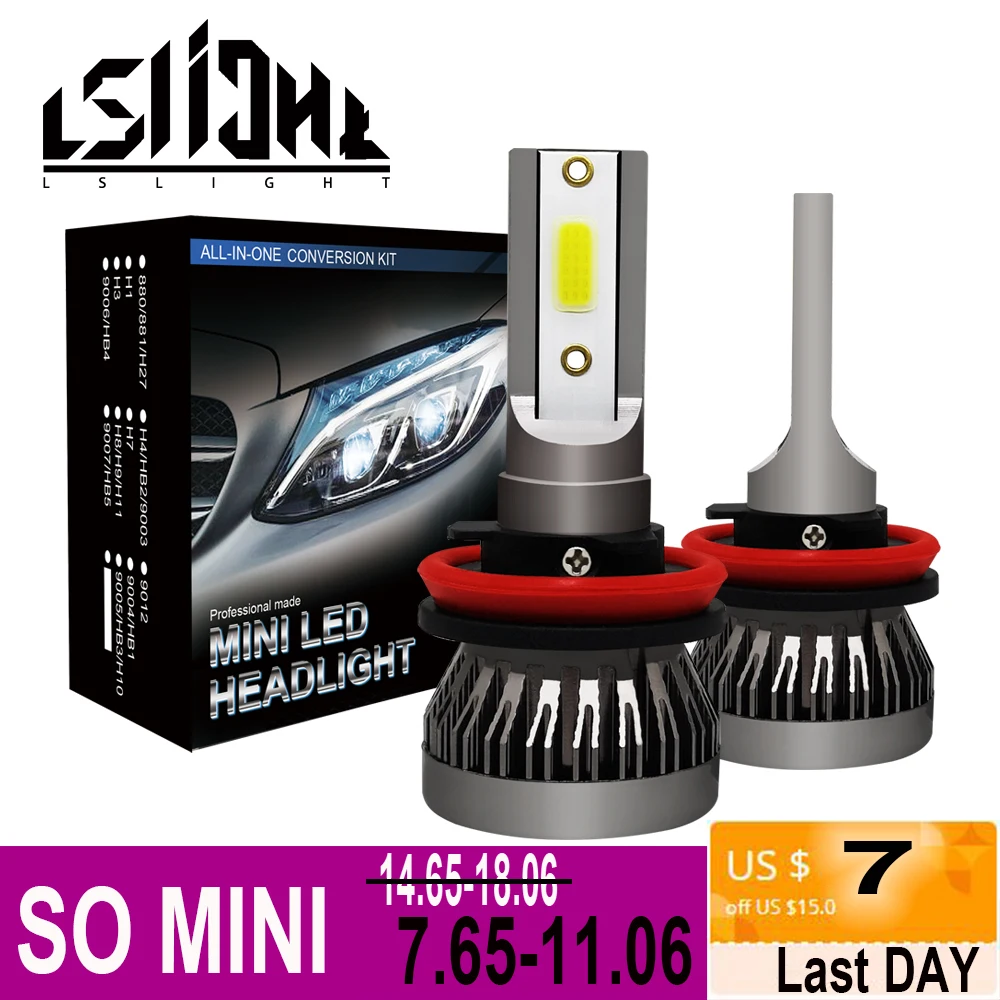 LSlight Car Headlight Bulb LED H7 H4 H11 H1 H8 H9 9005 9006 HB2 HB3 HB4