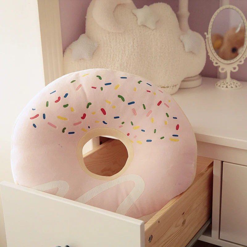 Chocolate Buns Pillow Doughnut Plush Toy Cushion Donut Home Decor