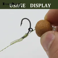 50pcs Carp Fishing Rig Rings Black Terminal Tackle 4