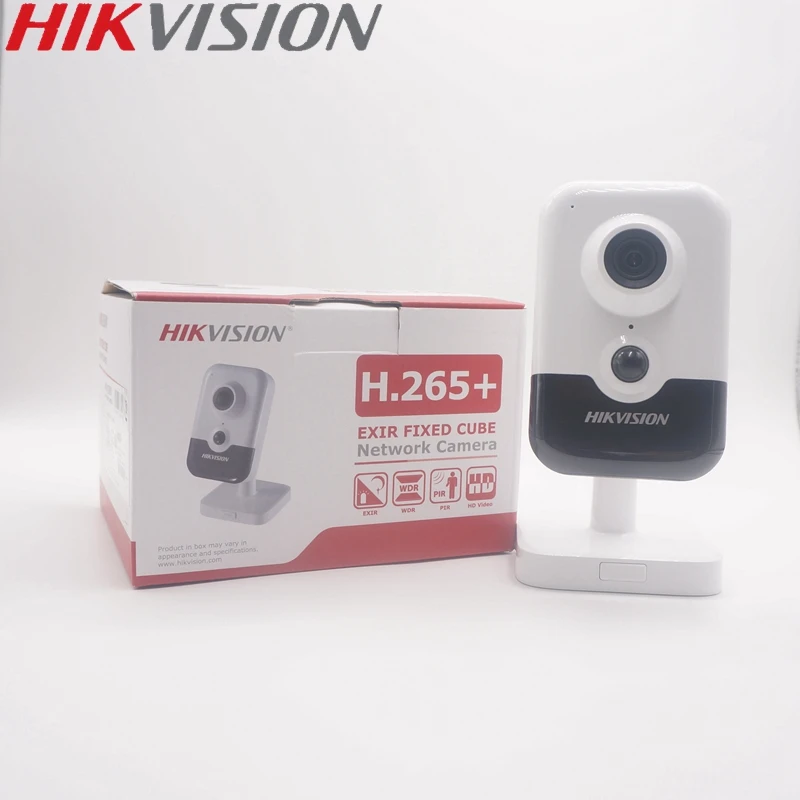 HIKVISION зарубежная версия DS-2CD2443G0-IW Wi-Fi камера H.265+ PoE 4MP ИК фиксированный куб Беспроводная ip-камера встроенный динамик