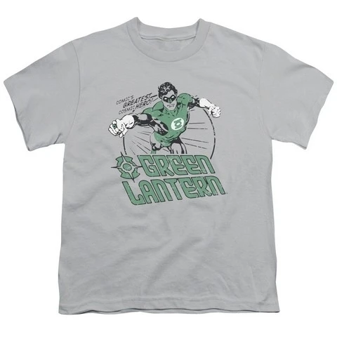 Trevco Dc-Cosmic Hero - Short Sleeve Youth 18-1 Tee - Silver Large