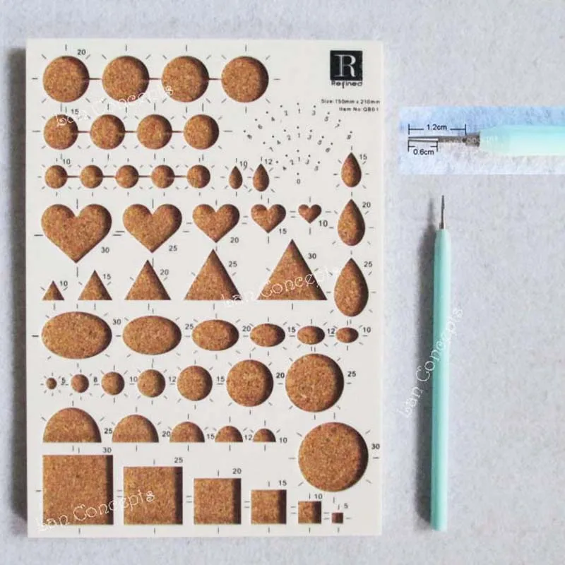 

DIY Craft Quilling Tools - Template Board 1 piece and Slotted Pen 1 piece - free shipping