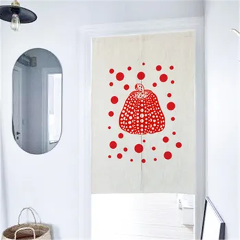 

OriginalFake Yayoi Kusama Wave Point Pumpkin Cotton And Linen Partition Curtain Street Art Door Curtain Action Figure Toy X2000