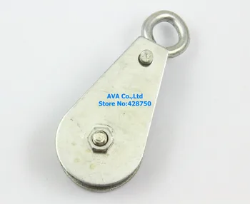 

2 Pieces 0.05 Ton Single Sheave Swivel Eye Hoist Rope Pulley