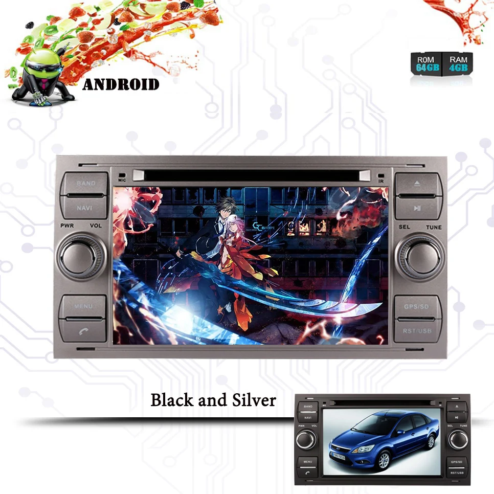 Cheap Android 9.0 Car DVD Multimedia Stereo For Ford Mondeo S-max Focus 7" IPS Display Auto Radio 2 Din GPS Navigation Video Headunit 1