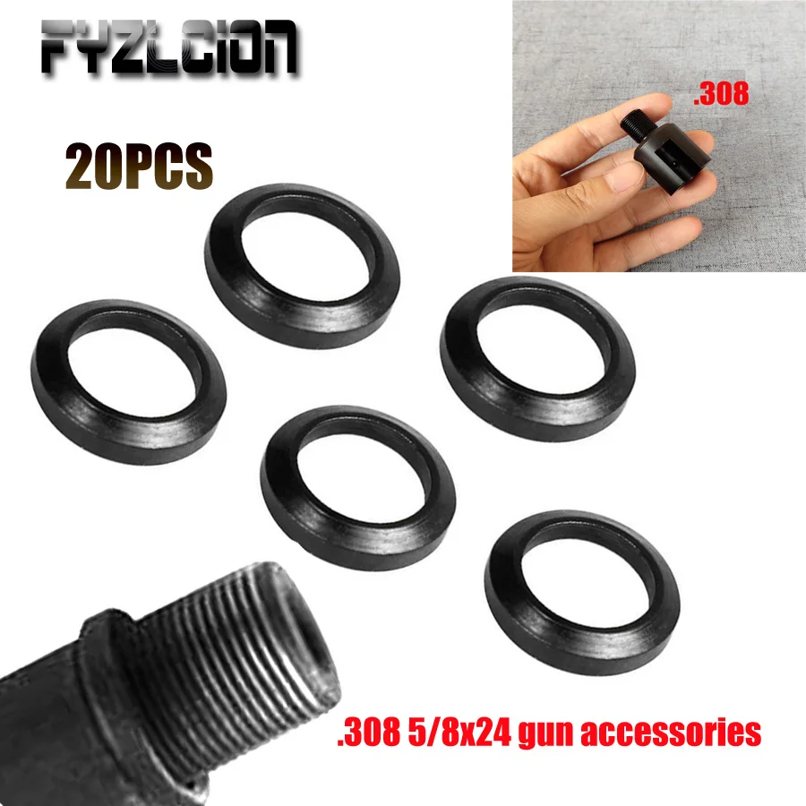 

Tactical Hunting 20pcs AR Type Steel Crush Washer Thread Protector For Model .308 5/8x24 Gun Accessories Hunting Accessories