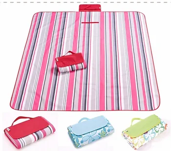 

Striped Camping Plaid Picnic Beach Mat Blanket Foldable Outdoor Waterproof Climb Mat Carpet Baby Crawling Play Mat Pad Karpet