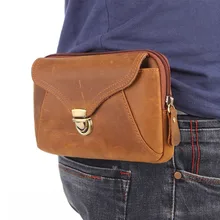 Crazy Horse кожаный поясной ремень петля крюк Фанни поясная сумка натуральная кожа коричневый ручной работы телефон сумка Хип Бум Сумка коричневый