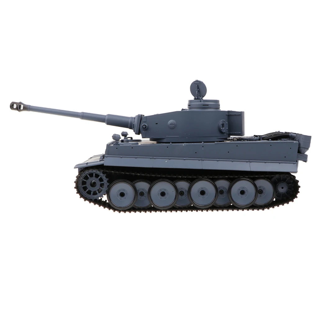 

1/16 RC Battle Tank German Tiger I Heavy Panzer Tracked Wheels w/ Turret, Smoking & Sound - WWII Armored Army Vehicle Car Model