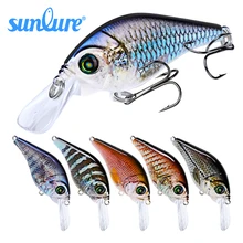 10 шт. Crankbait 10 цветов жесткая приманка для рыбалки 3,0"-7,8 см/0,42 oz-12 г крючок с наживкой рыболовные снасти 6# крючок DW1117 SUNLURE