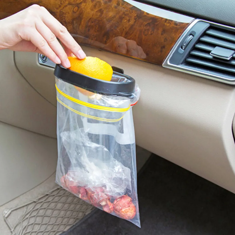 1 PC Vehicle Frame Garbage Bag Holder Car Organizer Folding Hanging