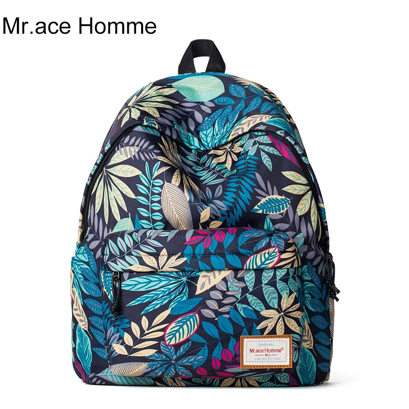 ﻿Buy Fashion Casual Printing Lightweight Canvas Women And Men Backpacks