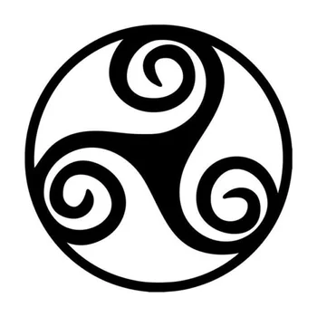 

15.2*15.2CM Funny Triskelion Symbol Of Car Sticker Cartoon Motorcycle Vinyl Decals Black/Silver C7-1596