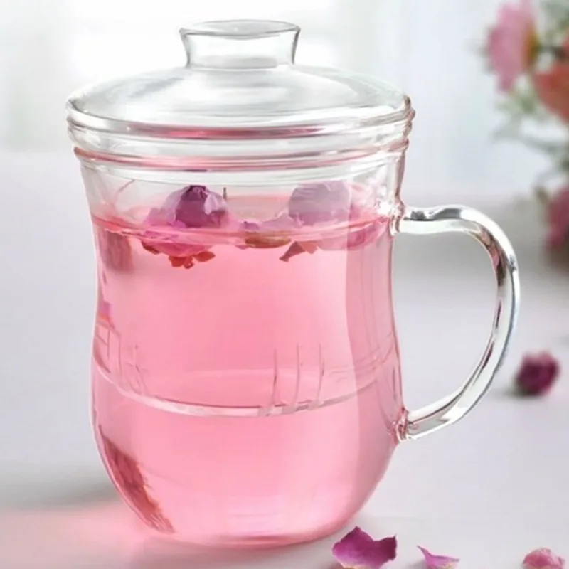 Стекло Чай чашки заварки и крышкой Зелёный чай чашка 350 мл|cup glass|cup cupscup tea infuser |