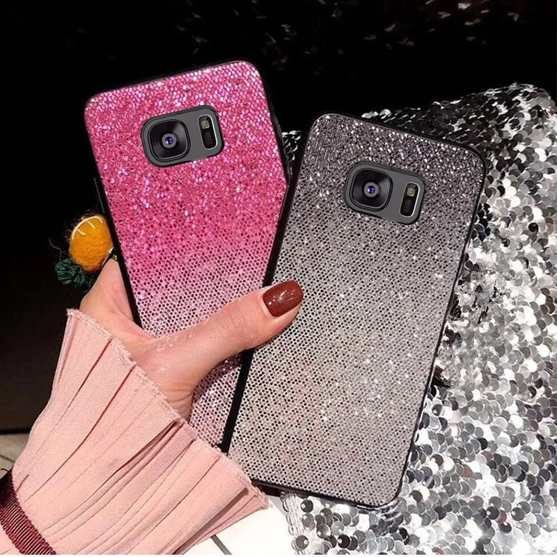 

Glitter Shining TPU Phone Case For Samsung Galaxy S7 Edge Case Bling TPU Cover For Samsung S7 /S7edge Phone Coque Fundas