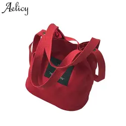 Aelicy Новый Для женщин Холст Сумочка Одноместный сумка Crossbody сумка леди чванство мешок женские сумки ведро обновления