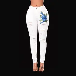 UTMEON-Высокая талия джинсы привлекательный тонкий карандаш джинсовые штаны эластичные джинсы Femme Рваные джинсы для Для женщин