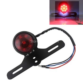 

1x Bates Style Red Lens LED Brake Tail Light License Plate Bracket Black