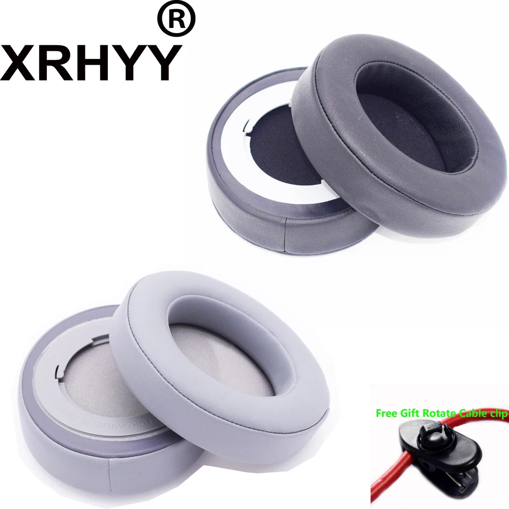 XRHYY 1 пара Сменные амбушюры для телефона чехол наушников Razer Kraken Pro V2 (черный/серый)