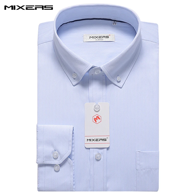 

2018 New Arrival Men's Blue Wedding Shirt Long Sleeve Big Size Striped Dress Shirts Men Cotton Tuxedo Shirts Men Social Clothes