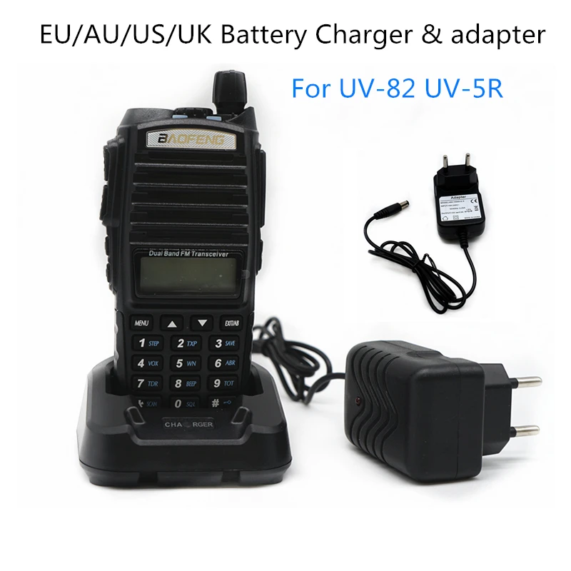 Baofeng EU/US/UK/AU автомобильное Батарея Зарядное устройство адаптер для Baofeng UV-5R UV-82 иди и болтай Walkie Talkie “иди и УФ 5R Ham Радио UV5R двух-передающая