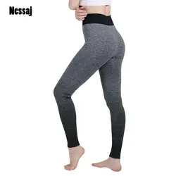 Nessaj 5 цветов Женская мода стрейч Athleisure спортивные штаны Высокая Талия Обтягивающие Леггинсы тренировки эластичные тонкие пикантные