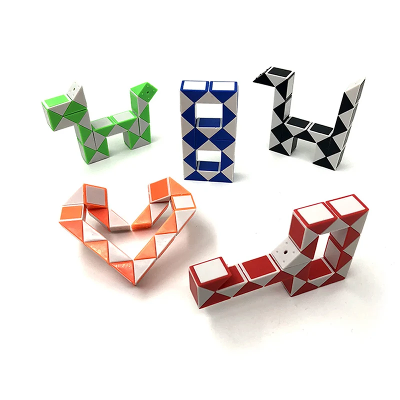 

Double Color 24 Segment Mini Magic Ruler Twist Snake Puzzle Children's Educational Toys Hot Selling