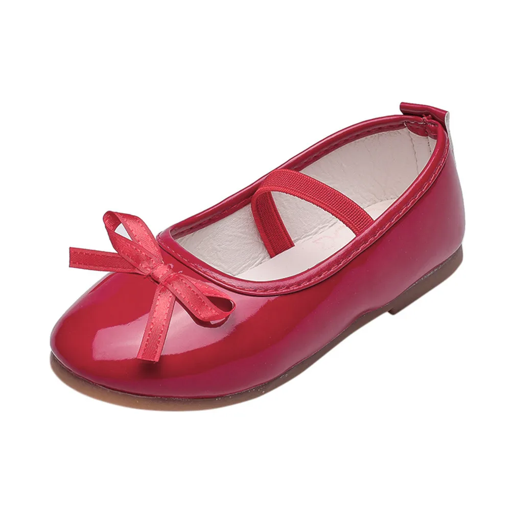 KLV/2019 Лидер продаж новорожденных обувь Детские модные кроссовки для девочек лук повседневное Один кожа Pricness детская обувь для девочек обувь