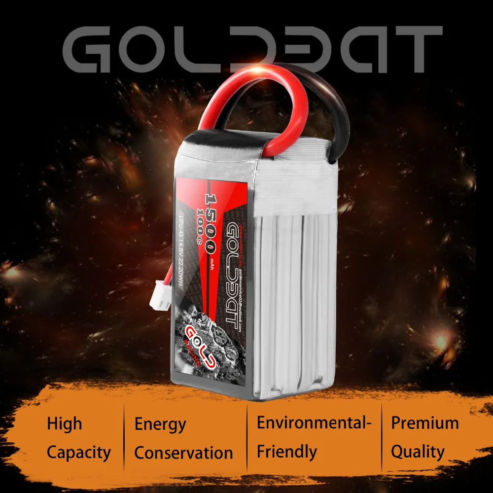 2 шт. GOLDBAT 1500 мАч 4S батарея lipo для Дронов 14,8 в Lipo батарея 4S для fpv 100C lipo с XT60 разъем для самолета FPV Racing