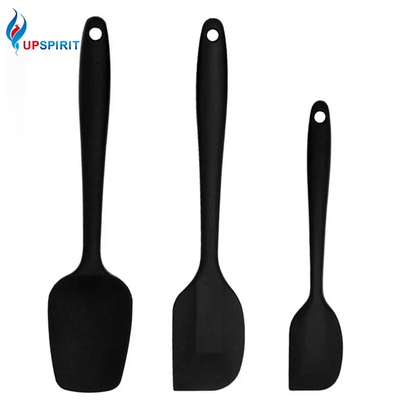 Upspirit 3pcs/set Long Handle Silicone Spatula Heat Resistant Cake