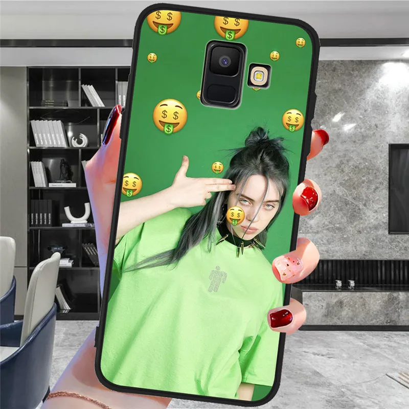 Billie eilish для samsung Galaxy A9 A8 A7 A6 A5 A3 J3 J4 J5 J6 J8 плюс M30 A40S A10 A20E чехол для телефона чехол Coque Etui
